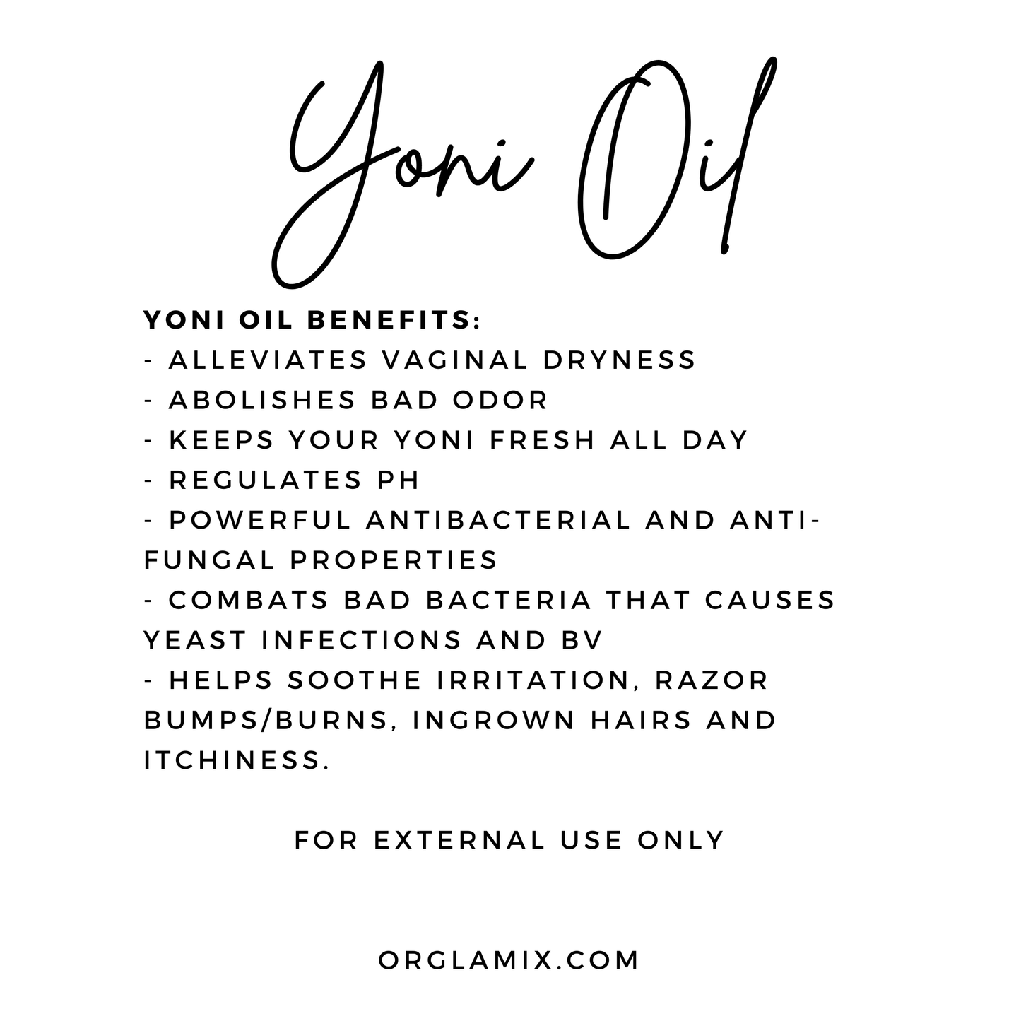 Yoni Oil Original | Vaginal Herbal Self Care Womb, Goddess