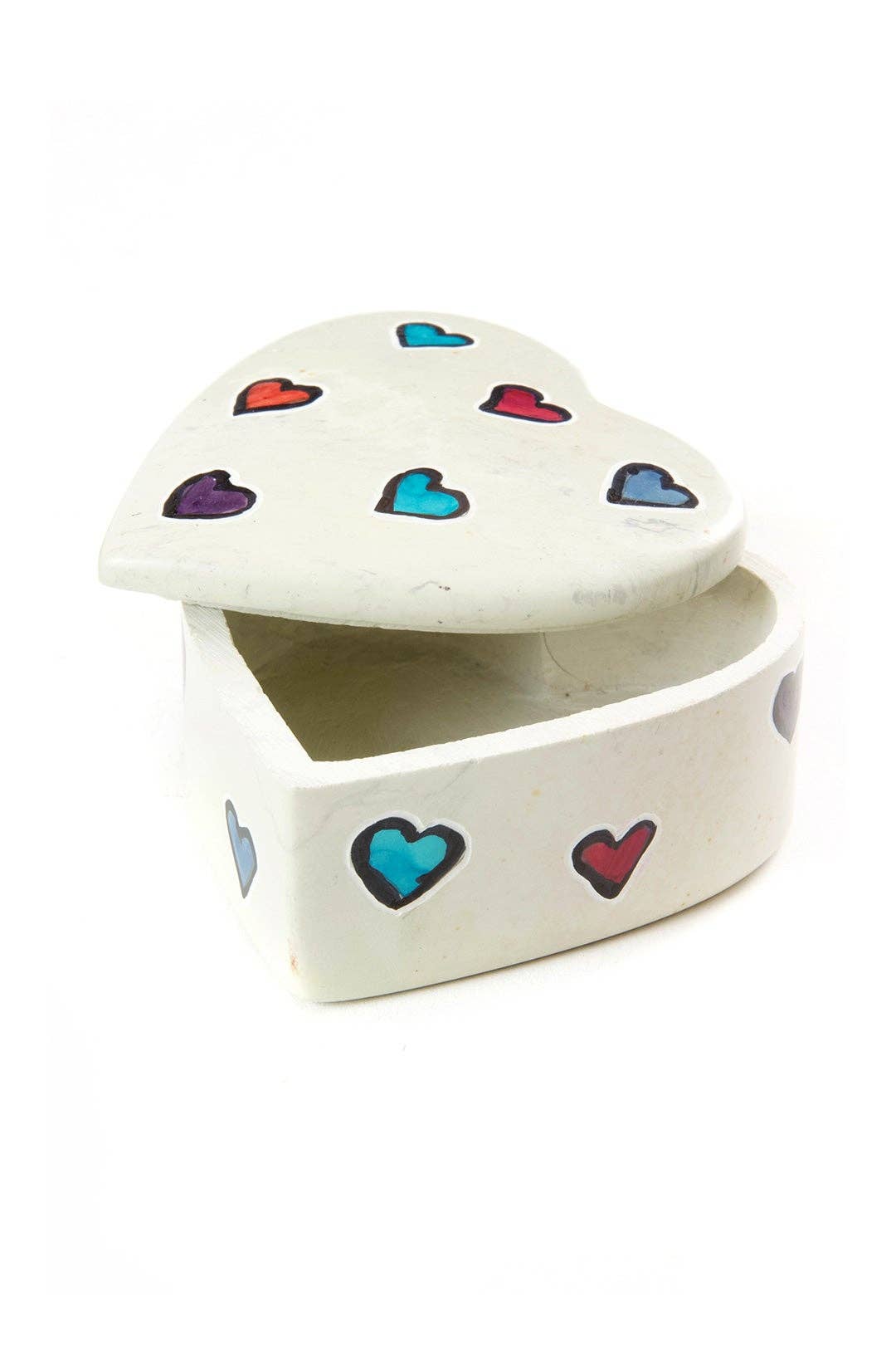 Kenyan Soapstone Love is Love Heart Box