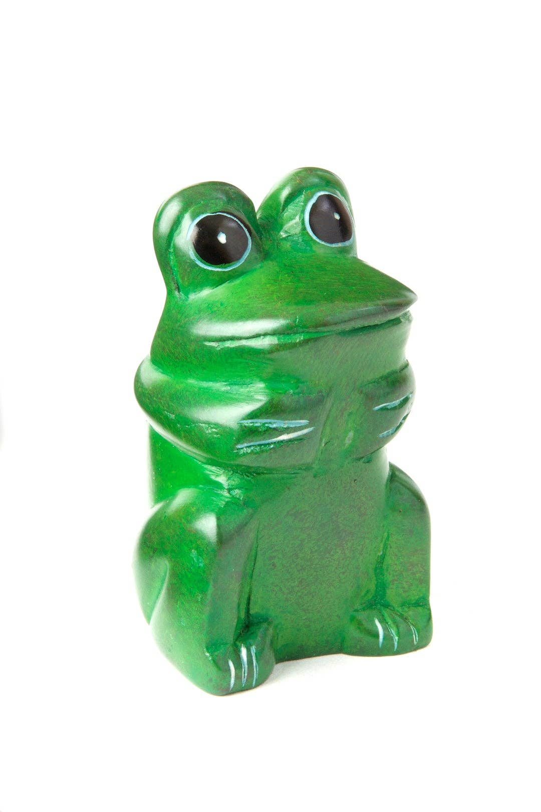 Mini Soapstone Funny Frogs