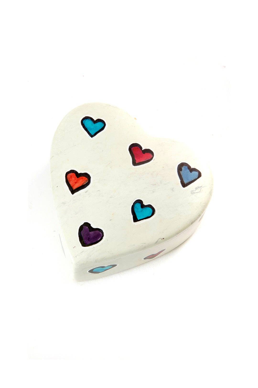 Kenyan Soapstone Love is Love Heart Box