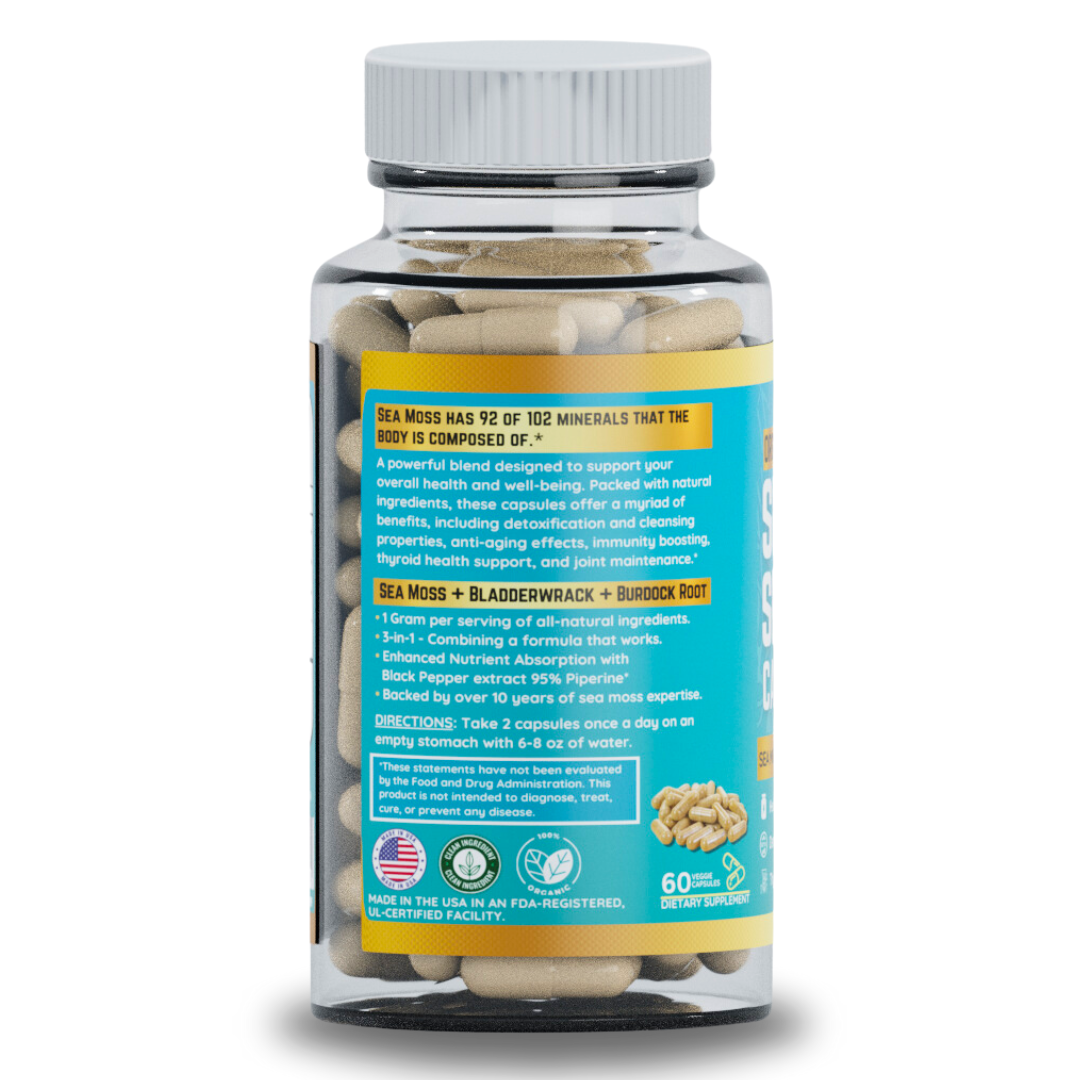 Organic Super Sea Moss Capsules (60 Capsules)