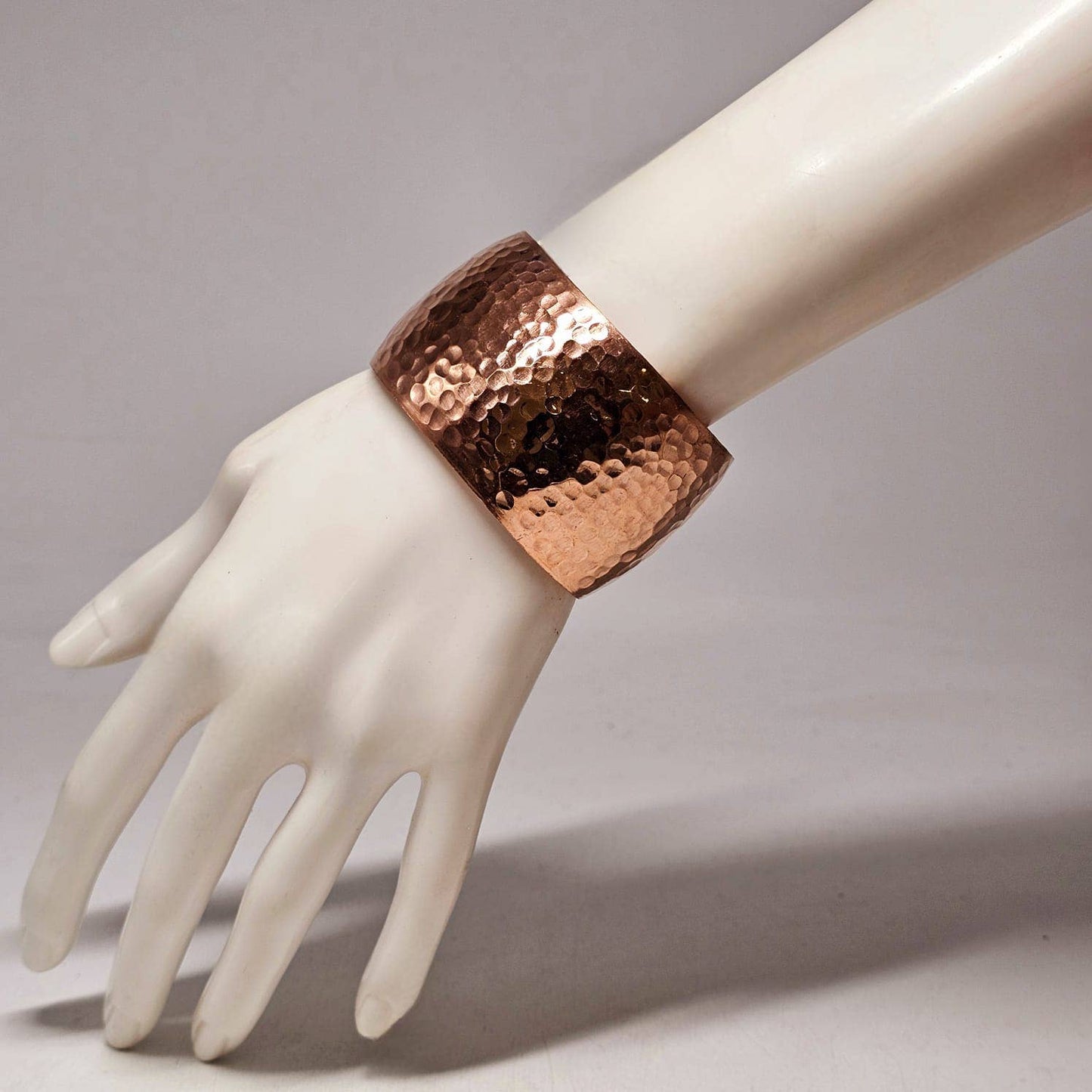 Chunky Hammered Copper Cuff Bracelet