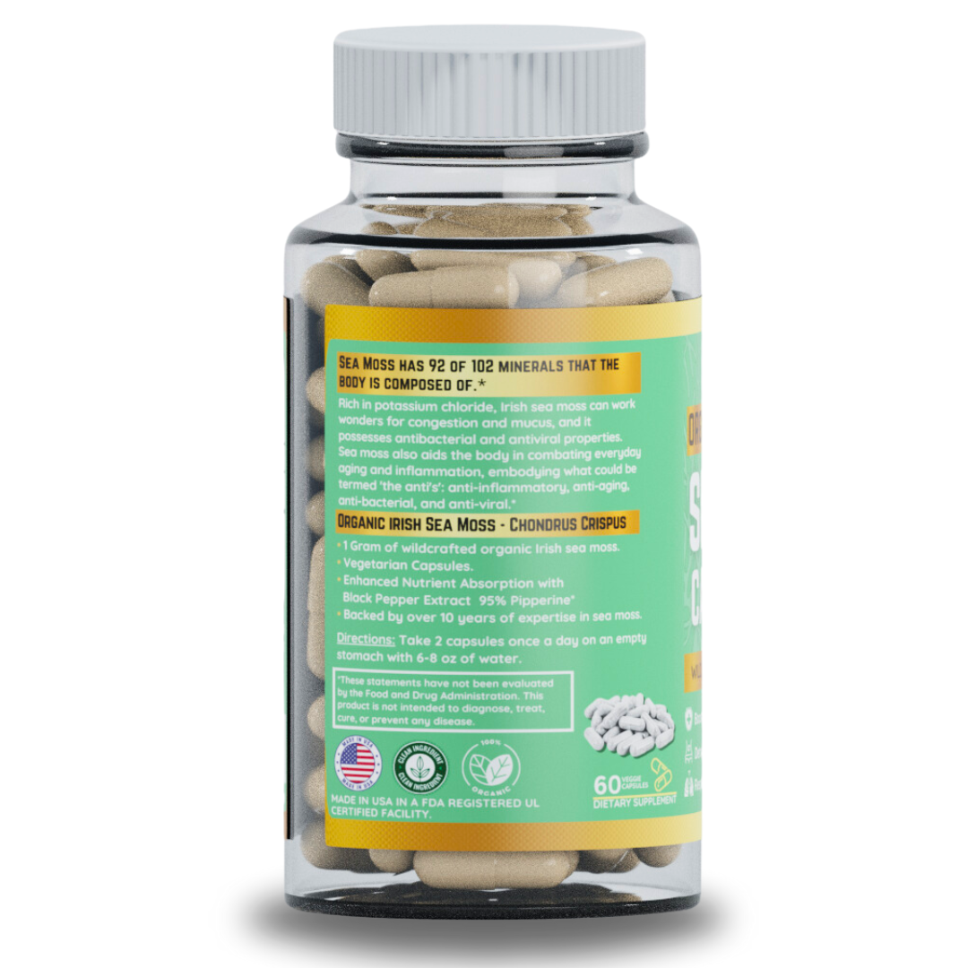 Organic Sea Moss Capsules (60 Capsules)