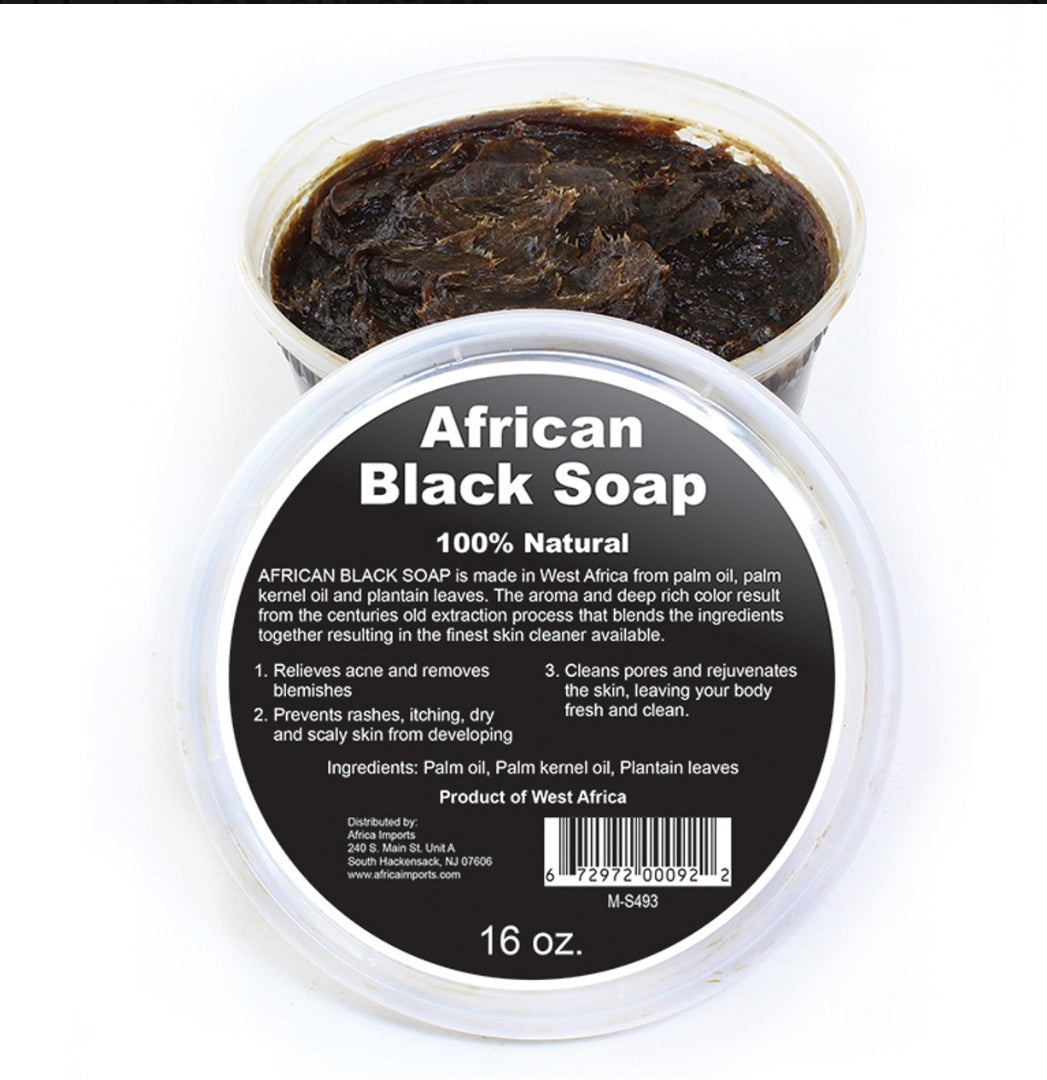 West African Black Soap Paste: 16 oz.