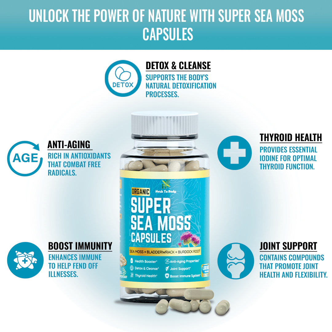 Organic Super Sea Moss Capsules (60 Capsules)