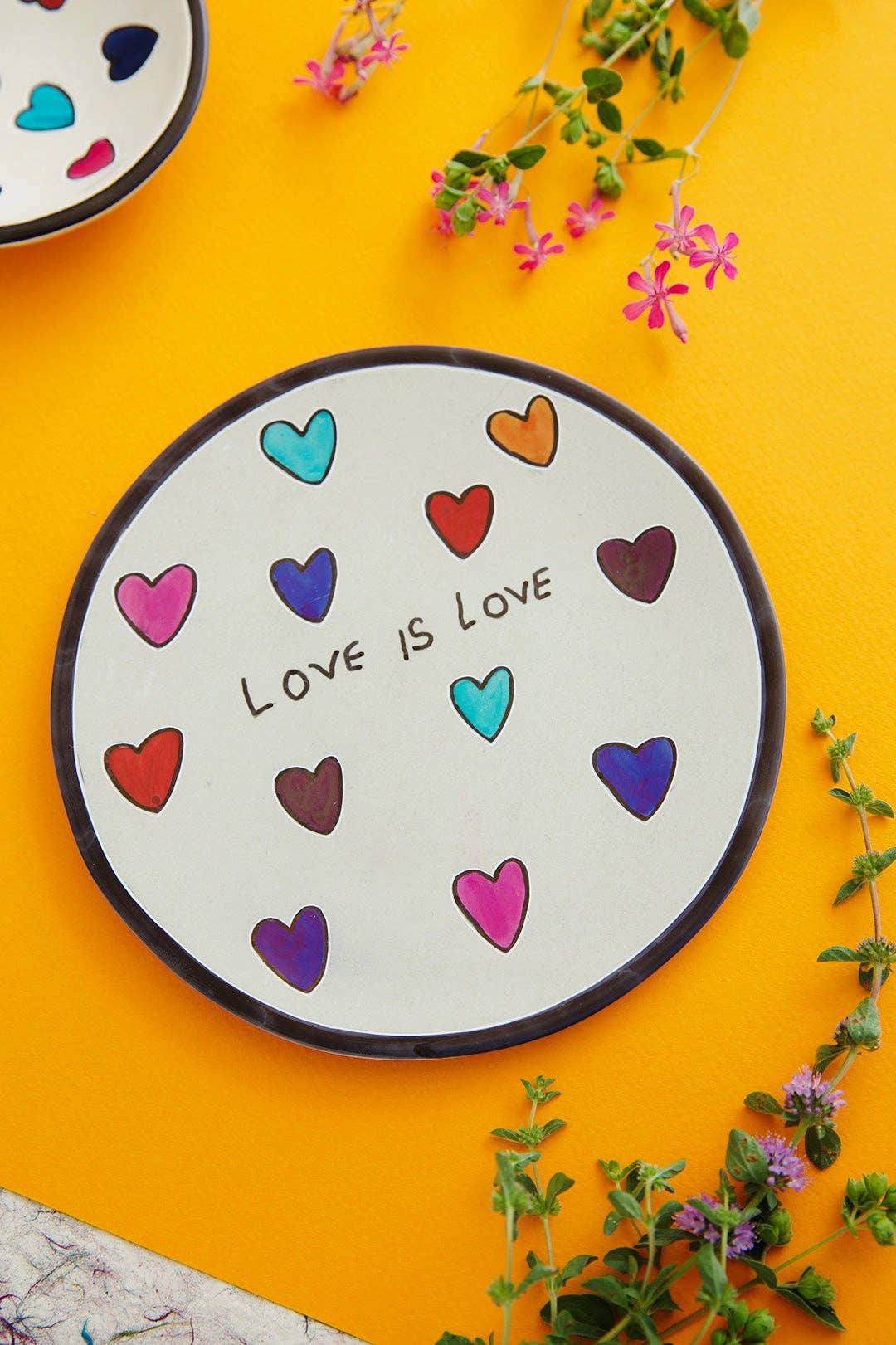 Kenyan Soapstone Love is Love Decorative Plate