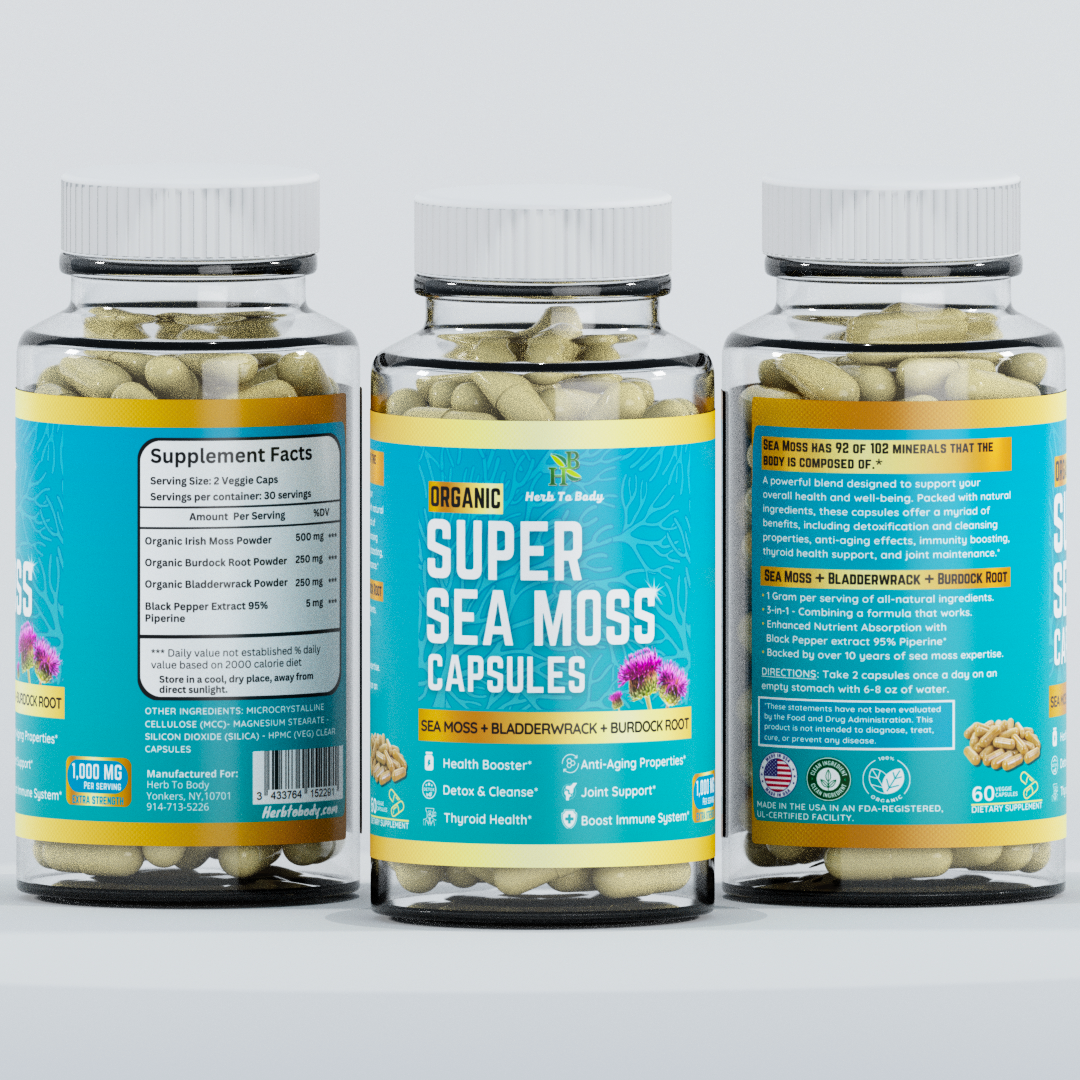 Organic Super Sea Moss Capsules (60 Capsules)